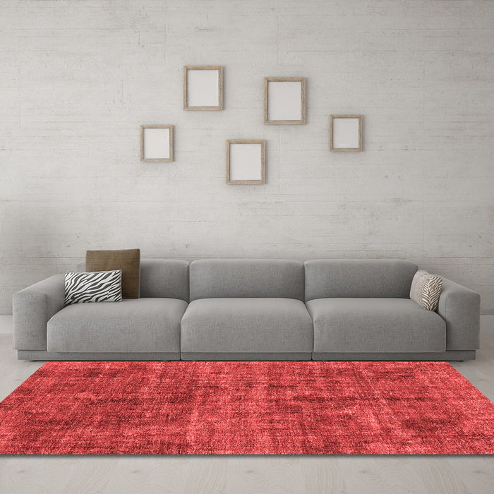 Modern Red Washable Rugs