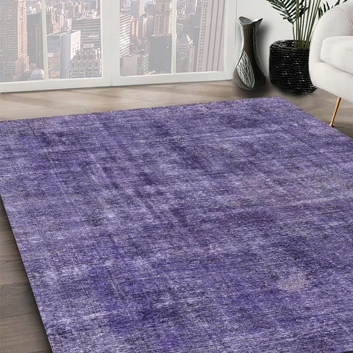 Machine Washable Abstract Medium Purple Rug in a Family Room, wshabs2170