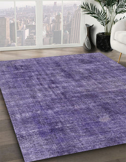 Abstract Purple Modern Rug in Family Room, abs2170