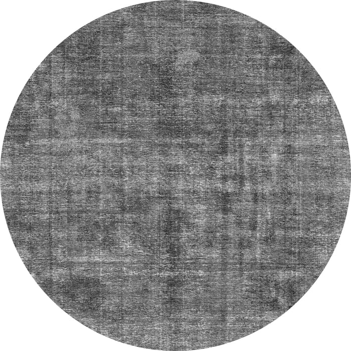 Round Machine Washable Abstract Gray Modern Rug, wshabs2170gry