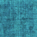 Square Abstract Turquoise Modern Rug, abs2170turq