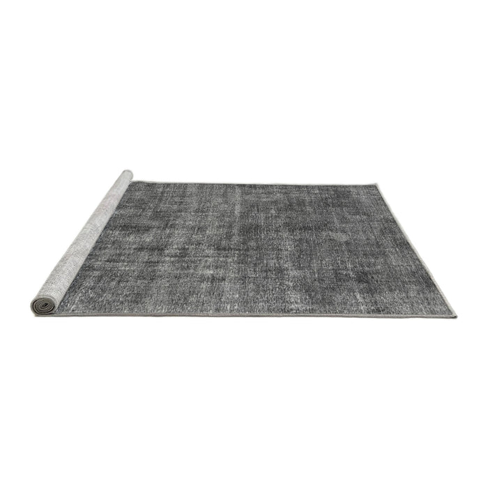 Sideview of Machine Washable Abstract Gray Modern Rug, wshabs2170gry