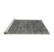 Sideview of Machine Washable Abstract Gray Modern Rug, wshabs2170gry