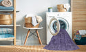 Machine Washable Abstract Medium Purple Rug in a Washing Machine, wshabs2170