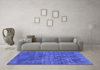 Machine Washable Abstract Blue Modern Rug, wshabs2170blu