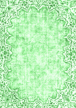 Abstract Emerald Green Modern Rug, abs2171emgrn
