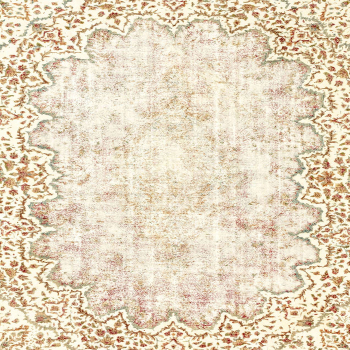 Square Abstract Brown Modern Rug, abs2171
