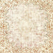 Square Abstract Brown Modern Rug, abs2171