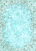 Machine Washable Abstract Light Blue Modern Rug, wshabs2171lblu