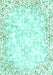 Machine Washable Abstract Turquoise Modern Area Rugs, wshabs2171turq