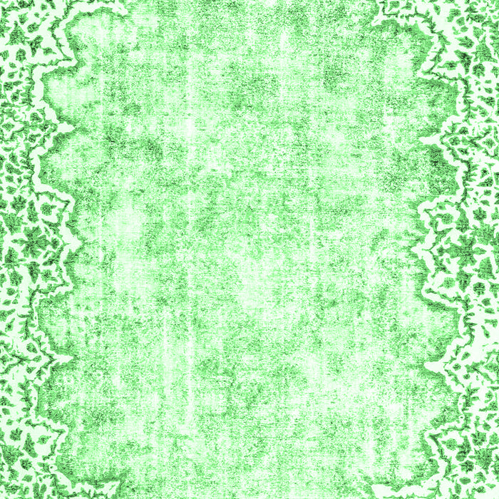 Machine Washable Abstract Emerald Green Modern Area Rugs, wshabs2171emgrn