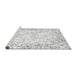 Sideview of Machine Washable Abstract Gray Modern Rug, wshabs2171gry