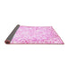 Sideview of Abstract Pink Modern Rug, abs2171pnk