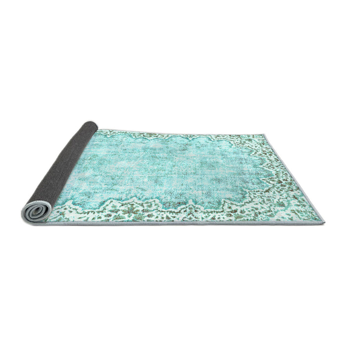Sideview of Abstract Light Blue Modern Rug, abs2171lblu
