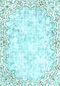 Abstract Light Blue Modern Rug, abs2171lblu