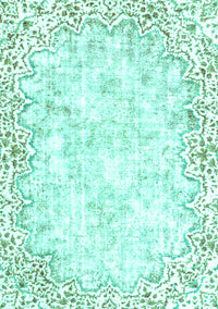 Abstract Turquoise Modern Rug, abs2171turq