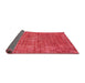 Sideview of Abstract Red Modern Rug, abs2172