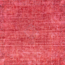 Square Machine Washable Abstract Red Rug, wshabs2172