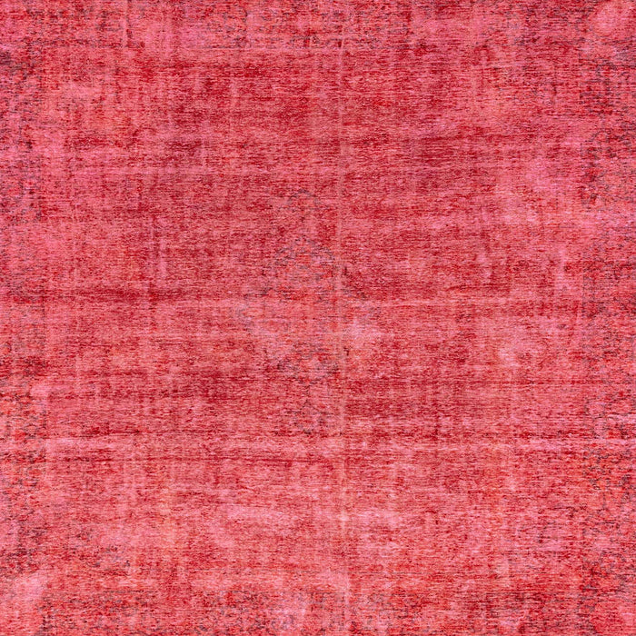 Square Machine Washable Abstract Red Rug, wshabs2172