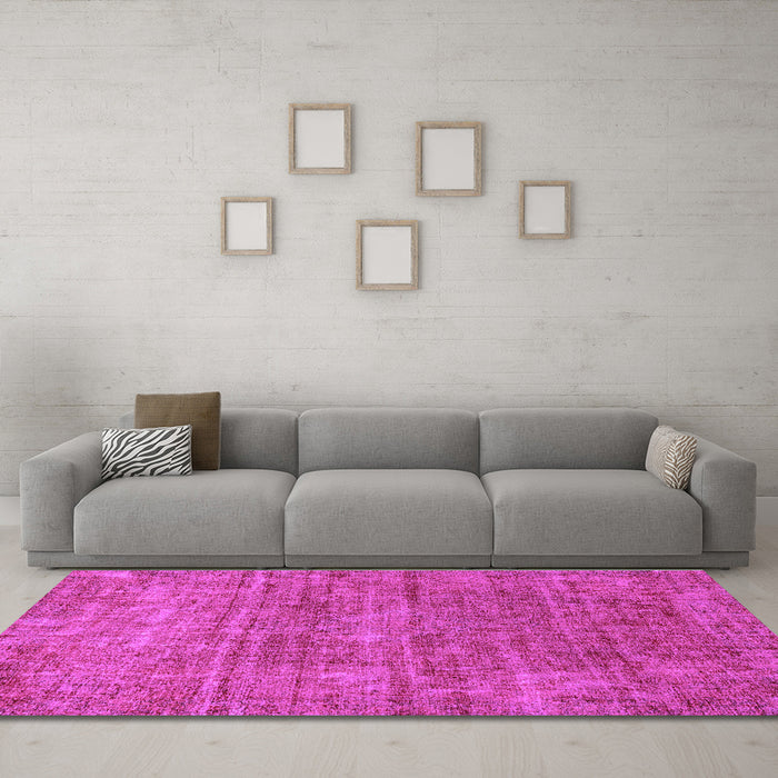 Machine Washable Abstract Purple Modern Area Rugs in a Living Room, wshabs2172pur