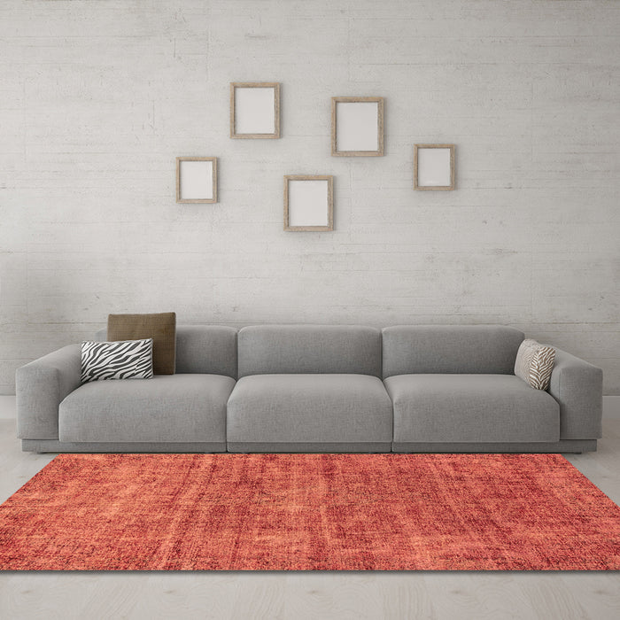 Machine Washable Abstract Brown Modern Rug in a Living Room,, wshabs2172brn