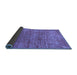 Sideview of Abstract Blue Modern Rug, abs2172blu