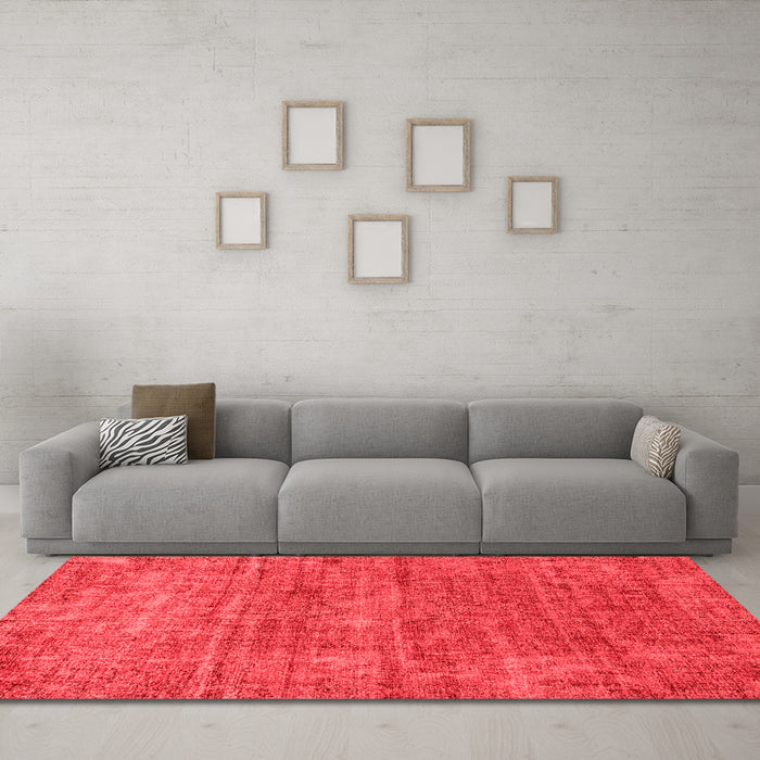 Modern Red Washable Rugs