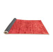 Sideview of Abstract Orange Modern Rug, abs2172org