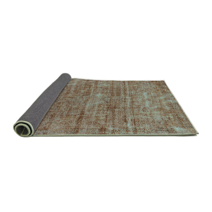 Sideview of Abstract Turquoise Modern Rug, abs2172turq