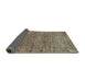 Sideview of Abstract Turquoise Modern Rug, abs2172turq