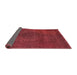 Sideview of Abstract Red Modern Rug, abs2173