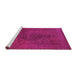 Sideview of Machine Washable Abstract Pink Modern Rug, wshabs2173pnk