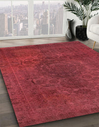 Abstract Red Modern Rug, abs2173