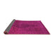 Sideview of Abstract Pink Modern Rug, abs2173pnk