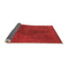 Sideview of Abstract Orange Modern Rug, abs2173org