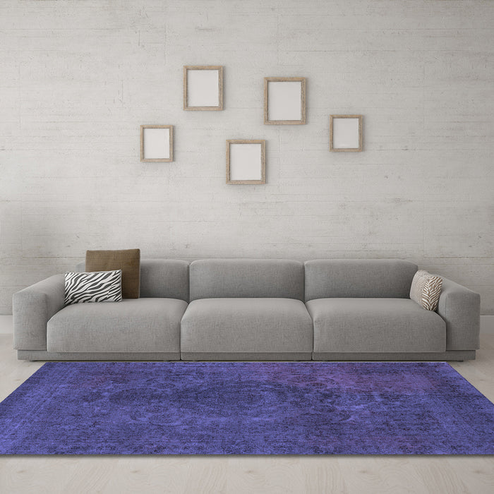 Machine Washable Abstract Blue Modern Rug in a Living Room, wshabs2173blu