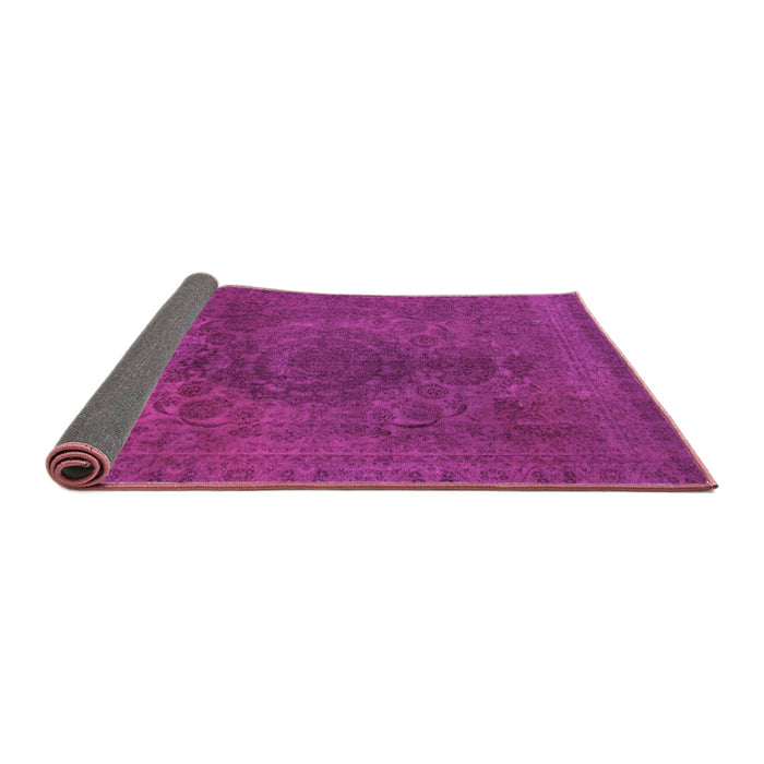 Sideview of Abstract Purple Modern Rug, abs2173pur
