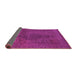 Sideview of Abstract Purple Modern Rug, abs2173pur