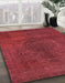 Abstract Red Modern Rug in Family Room, abs2173