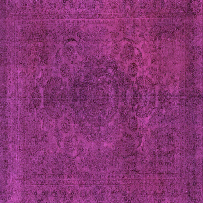 Square Machine Washable Abstract Purple Modern Area Rugs, wshabs2173pur