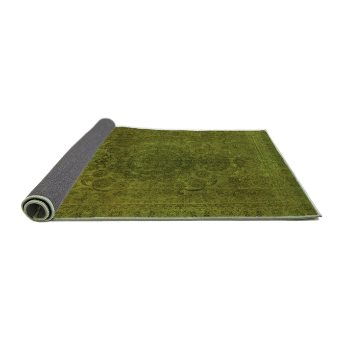 Sideview of Abstract Green Modern Rug, abs2173grn