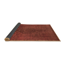 Sideview of Abstract Brown Modern Rug, abs2173brn
