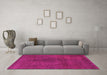 Machine Washable Abstract Pink Modern Rug in a Living Room, wshabs2173pnk