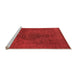 Sideview of Machine Washable Abstract Orange Modern Area Rugs, wshabs2173org