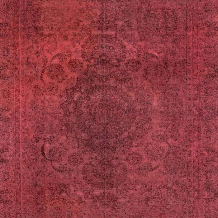 Machine Washable Abstract Red Rug, wshabs2173