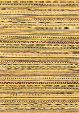 Abstract Brown Modern Rug, abs2174brn