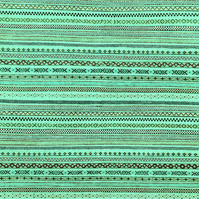Machine Washable Abstract Turquoise Modern Area Rugs, wshabs2174turq