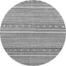 Round Machine Washable Abstract Gray Modern Rug, wshabs2174gry