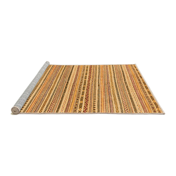 Sideview of Machine Washable Abstract Orange Modern Area Rugs, wshabs2174org