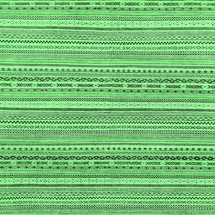 Square Machine Washable Abstract Emerald Green Modern Area Rugs, wshabs2174emgrn